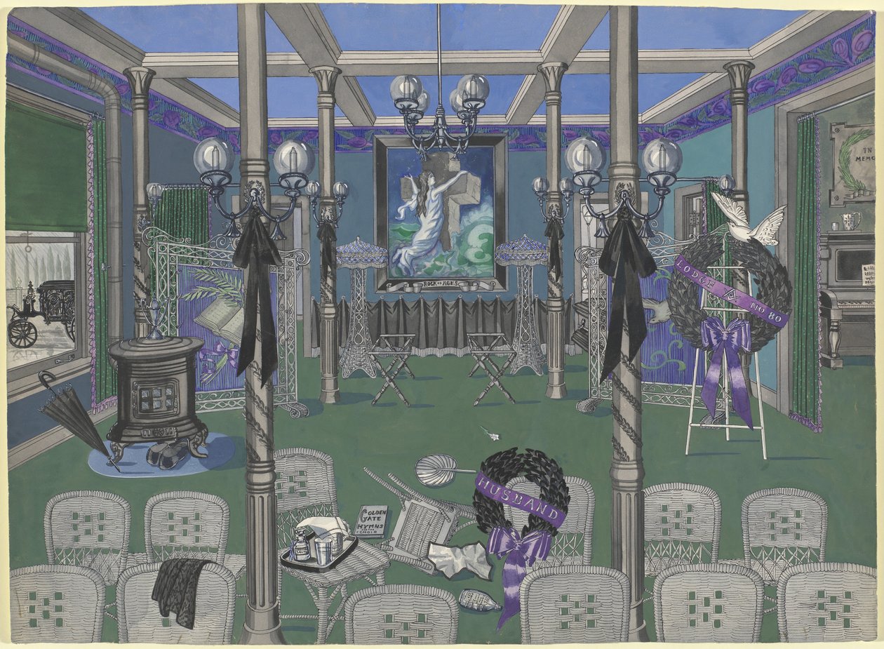 Begravelsesforretning, 1895-1920 af Perkins Harnly