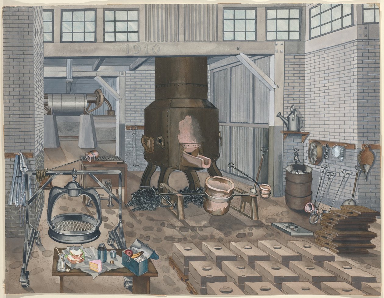 Jernstøberi, 1910 af Perkins Harnly