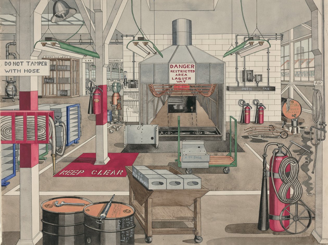 Japansk lakdyppekar, 1946. af Perkins Harnly