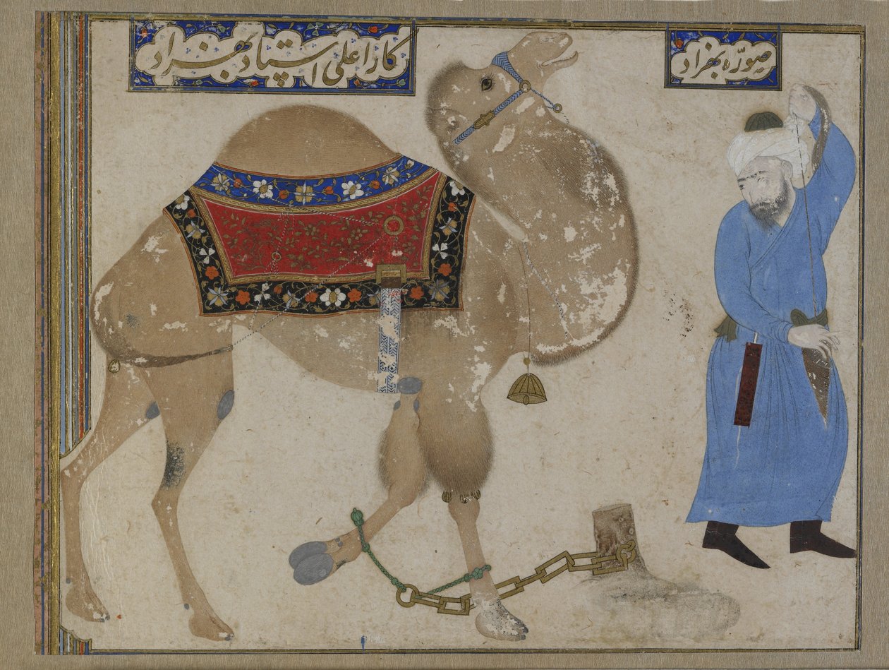 Fedtet kamel og vogter, Safavid-periode af Persian School