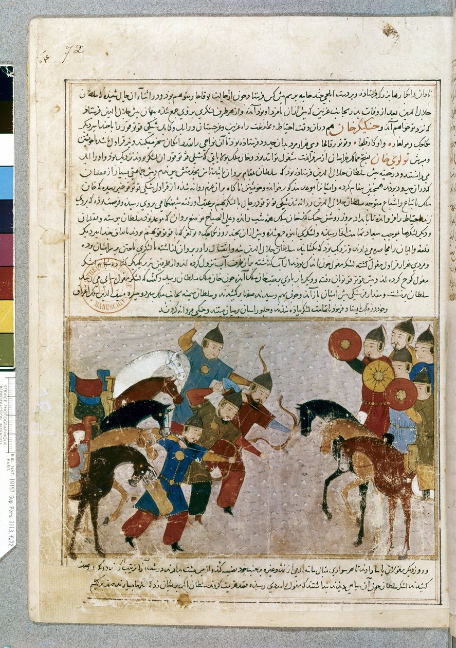 MONGOL EMPIRE: Mongolsk hær invaderer Vestasien af Persian School