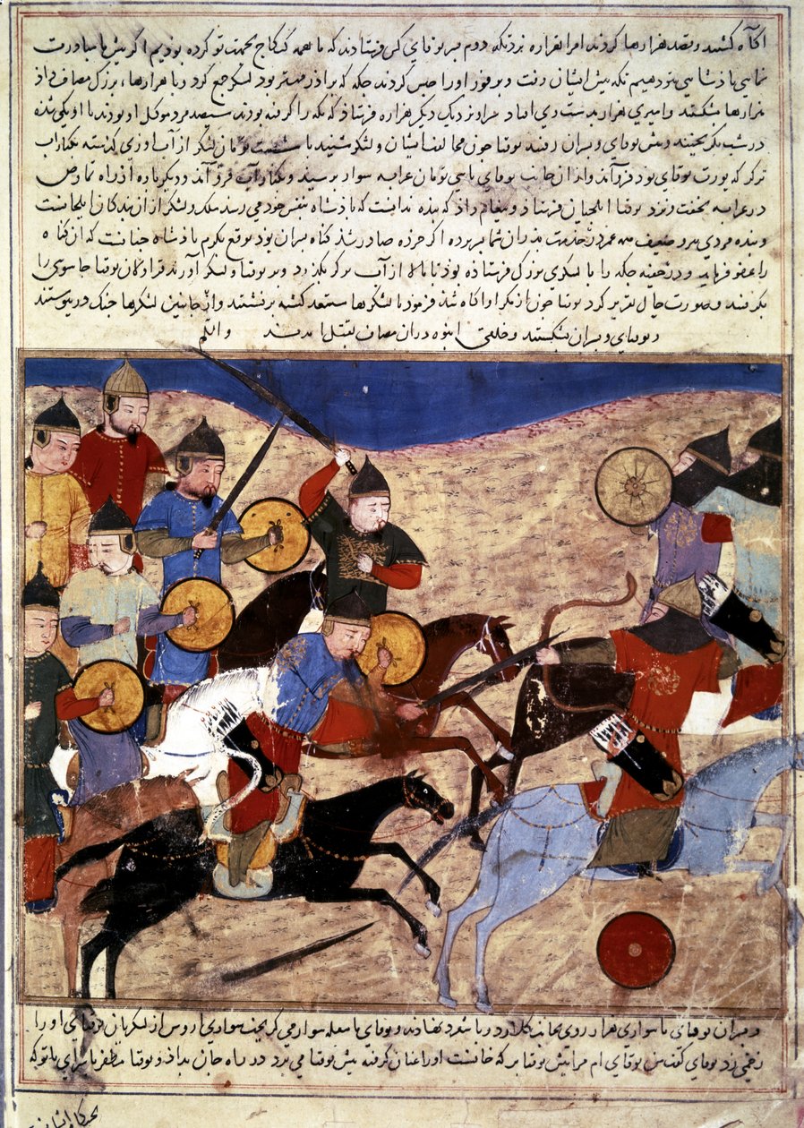 MONGOLSK historie: Mongolske krigere af Persian School