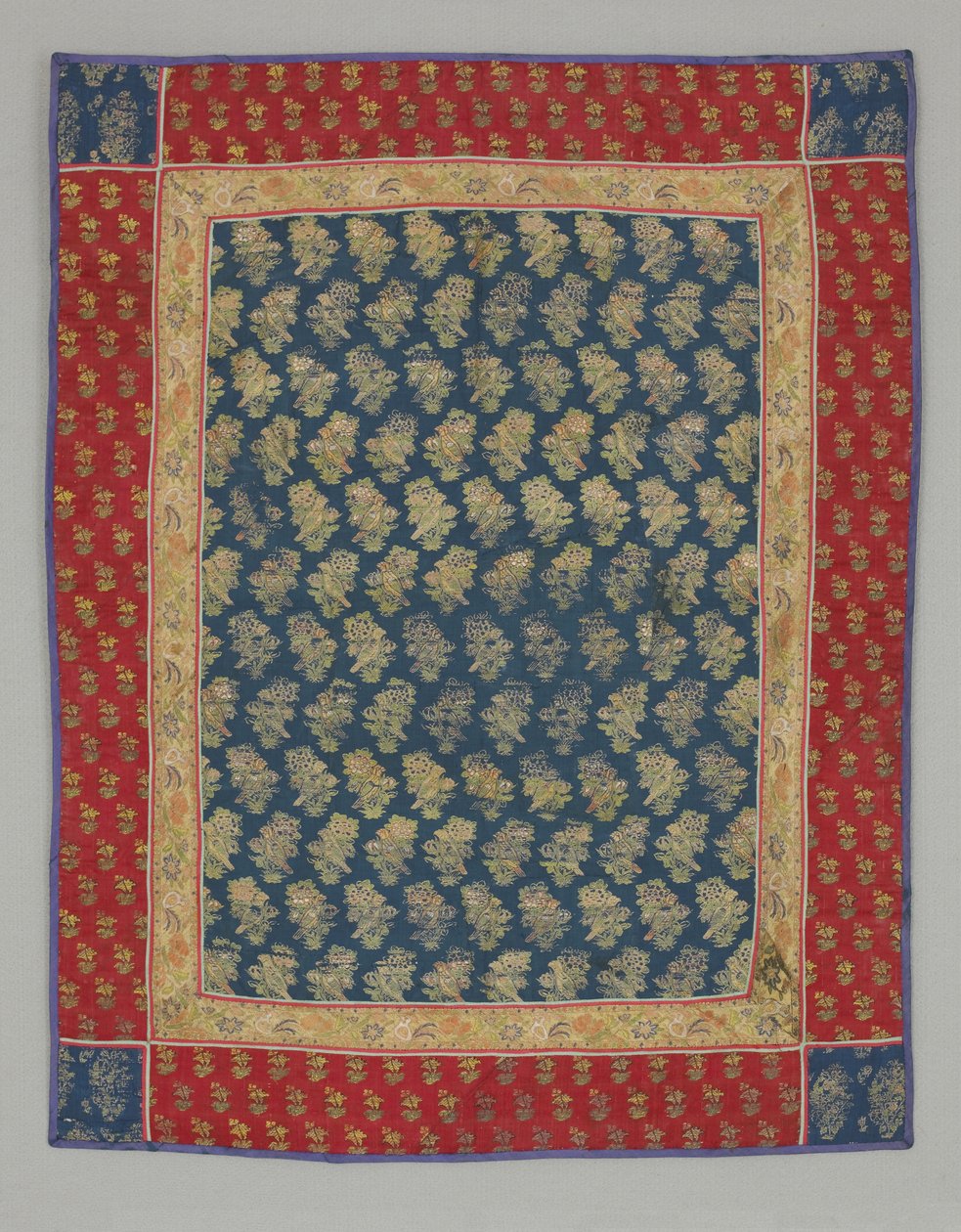 Panel-papegøje på en rosenspray-gentagelse af Persian School