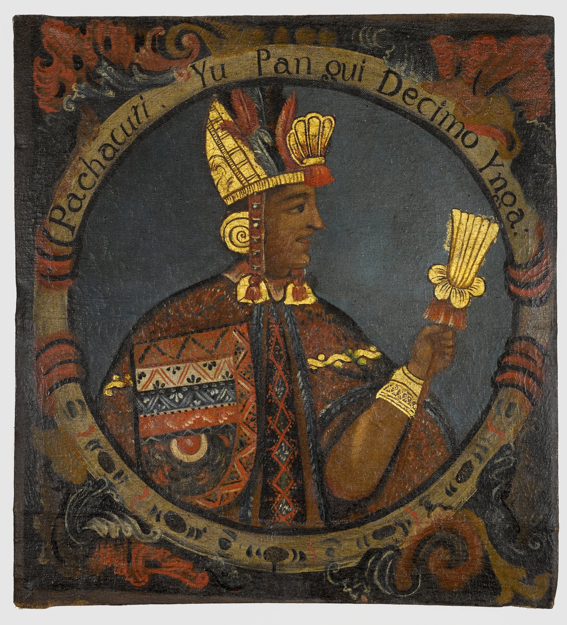 Pachacuti, 10. inkakonge, midten af 1700-tallet af Peruvian School