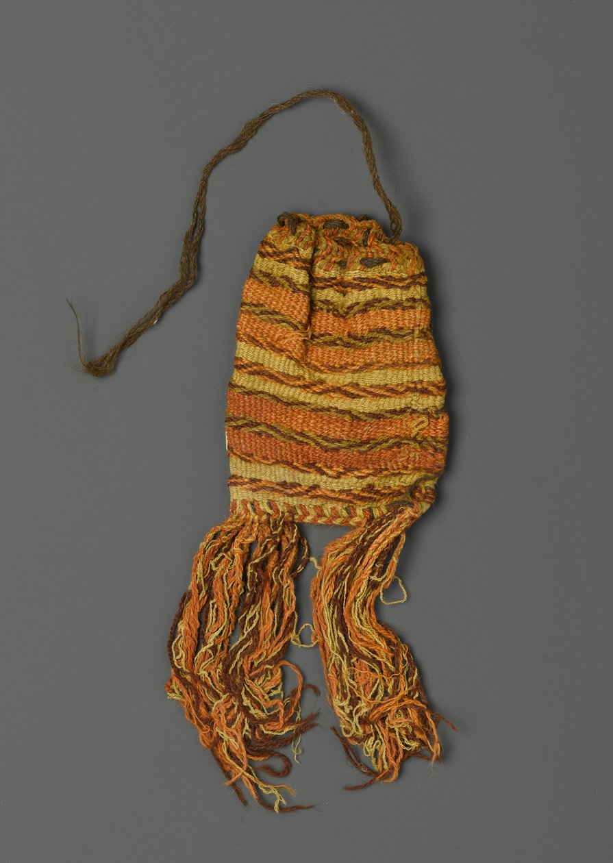 Coca Bag, fra Perus sydkyst, 1000-1500 (stof) af Peruvian School