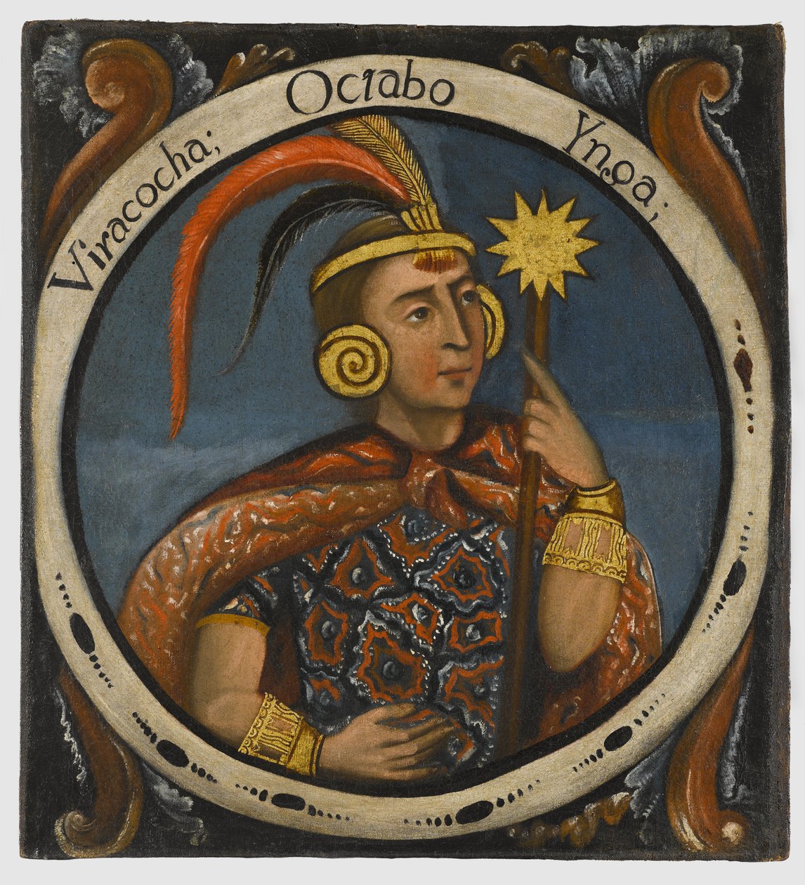 Viracocha, ottende inkakonger, midten af det 18. århundrede af Peruvian School