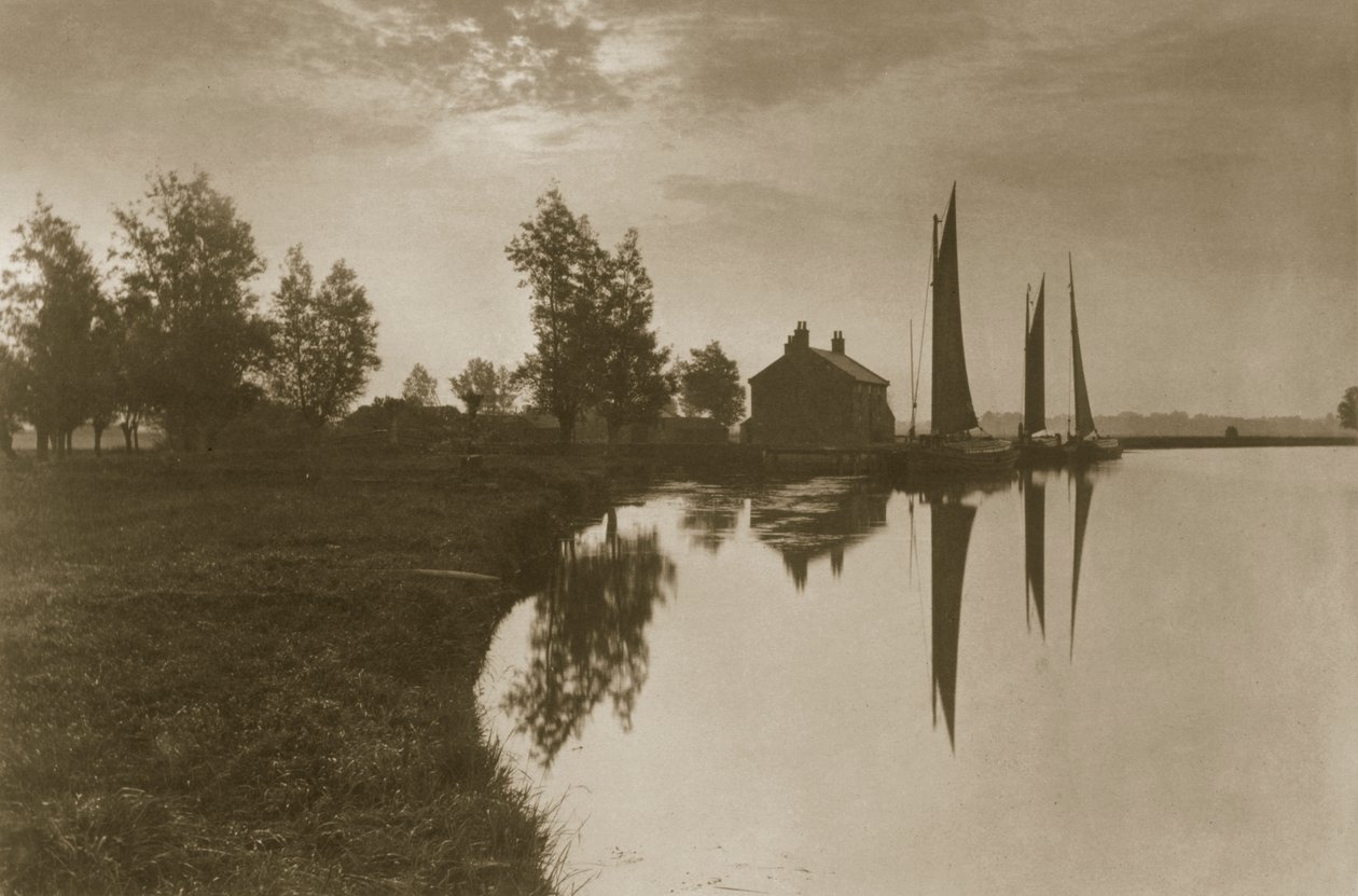 Cantley Whernes venter på tidevandsskiftet, ca. 1886 af Peter Emerson und Thomas Goodall