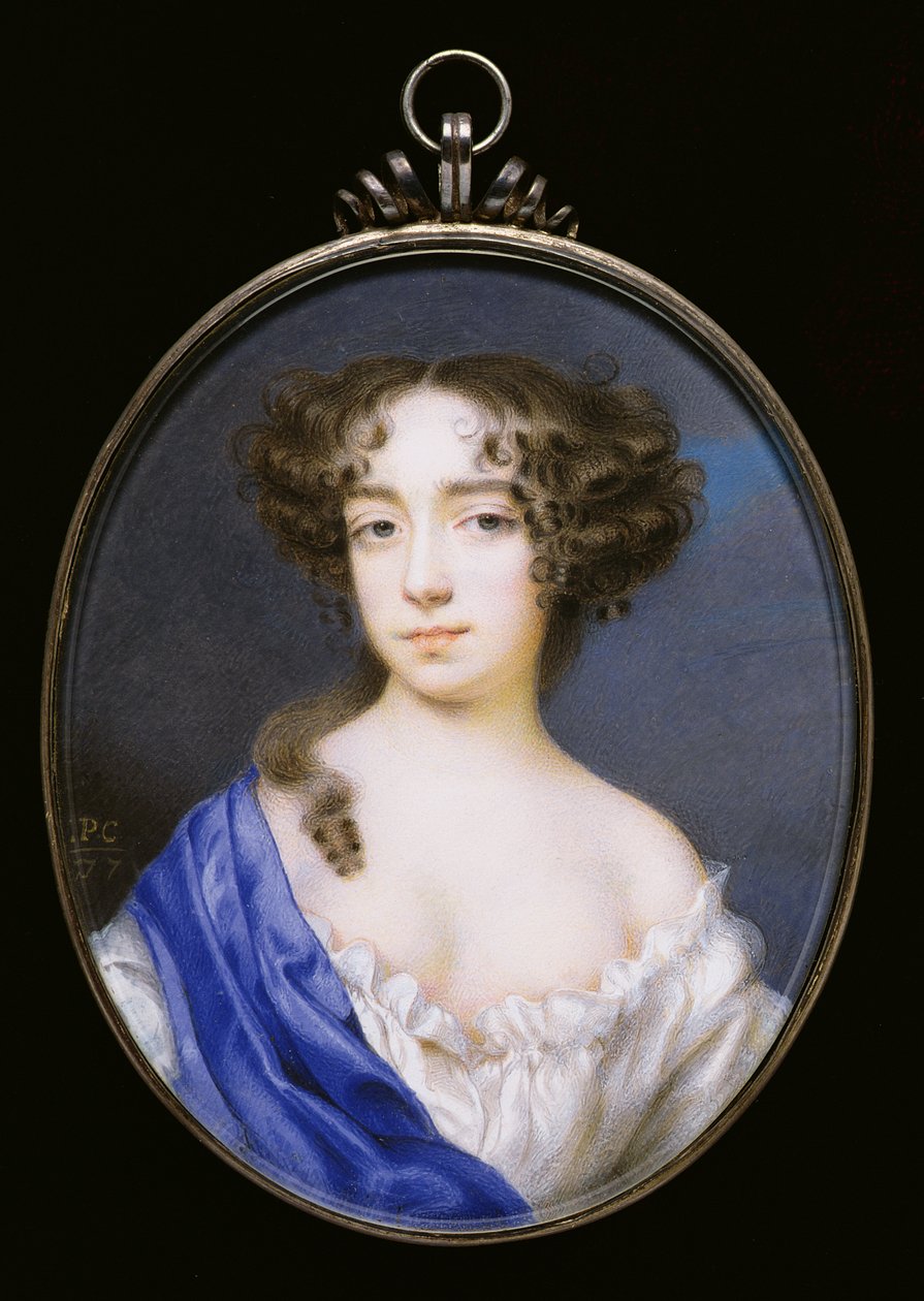 Nr.3833 Maria af Modena, 2. hustru til kong Jakob 2. af England og Skotland, ca.1677 af Peter Cross