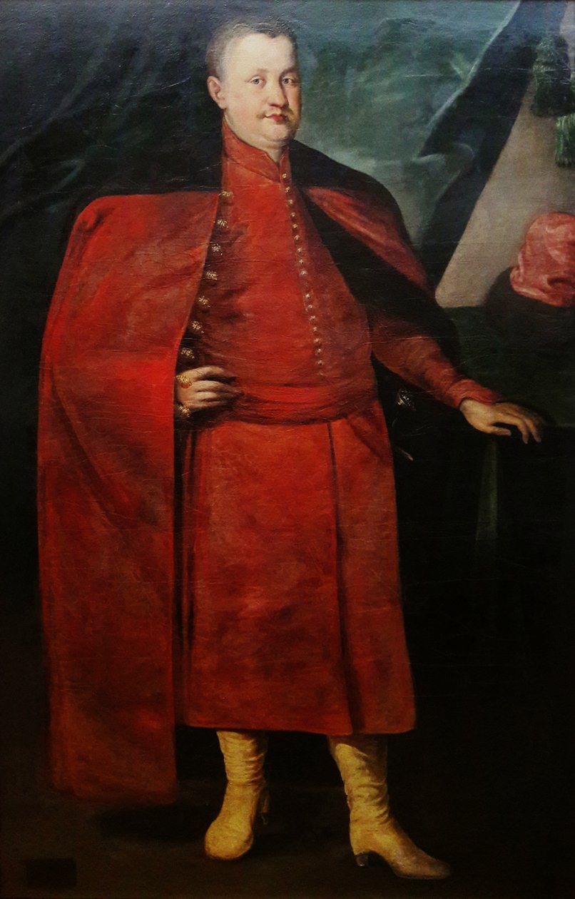Portræt af Władysław Dominik Zasławski-Ostrogski i polsk kostume. af Peter Danckerts de Rij