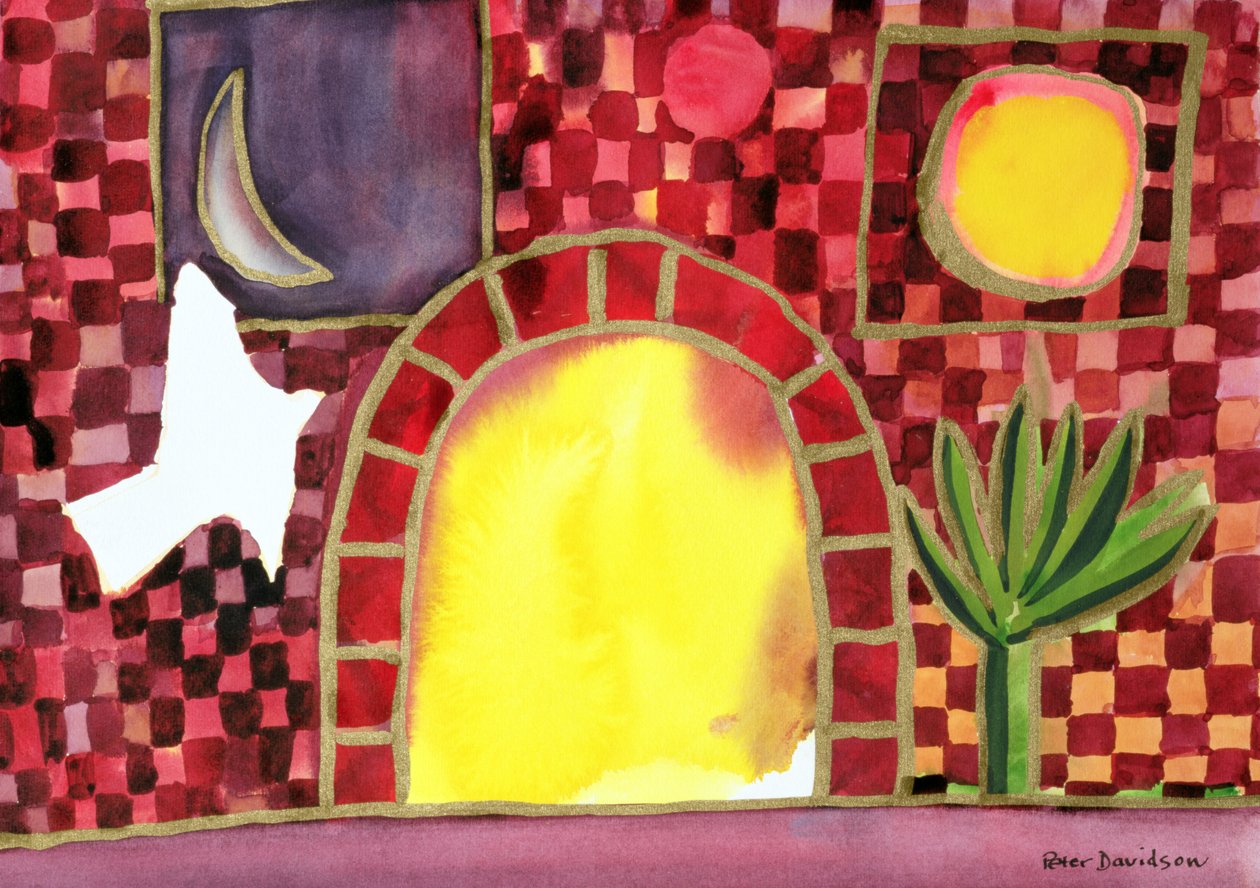 The Awakening, 1996 (blandet medier på papir) af Peter Davidson