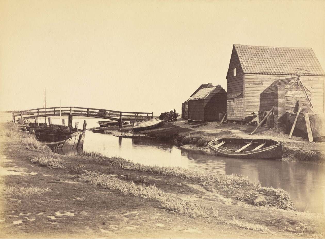 Tidal Creek og Old Warehouses syd for Southwold, Suffolk af Peter Henry Emerson