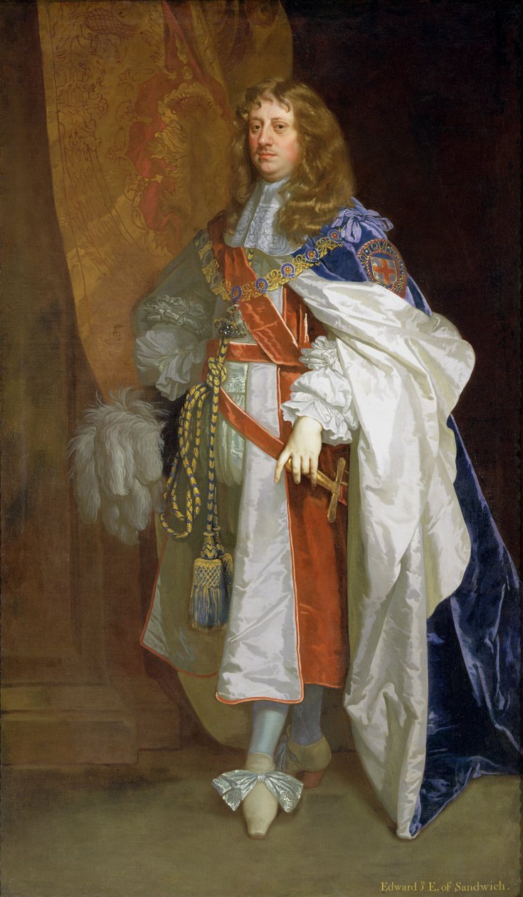 Edward Montagu, 1. jarl af Sandwich, ca. 1660-65 af Peter Lely