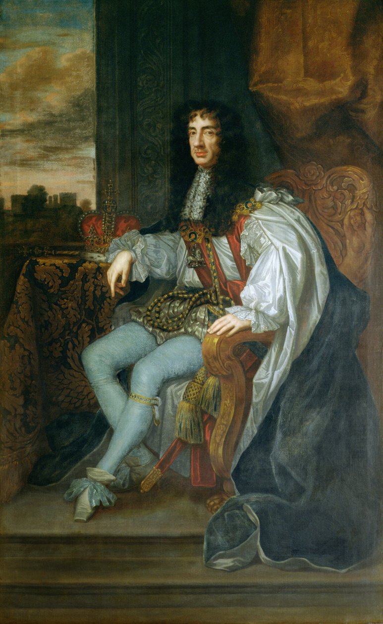 Portræt af kong Charles II (1630-85) af Peter Lely