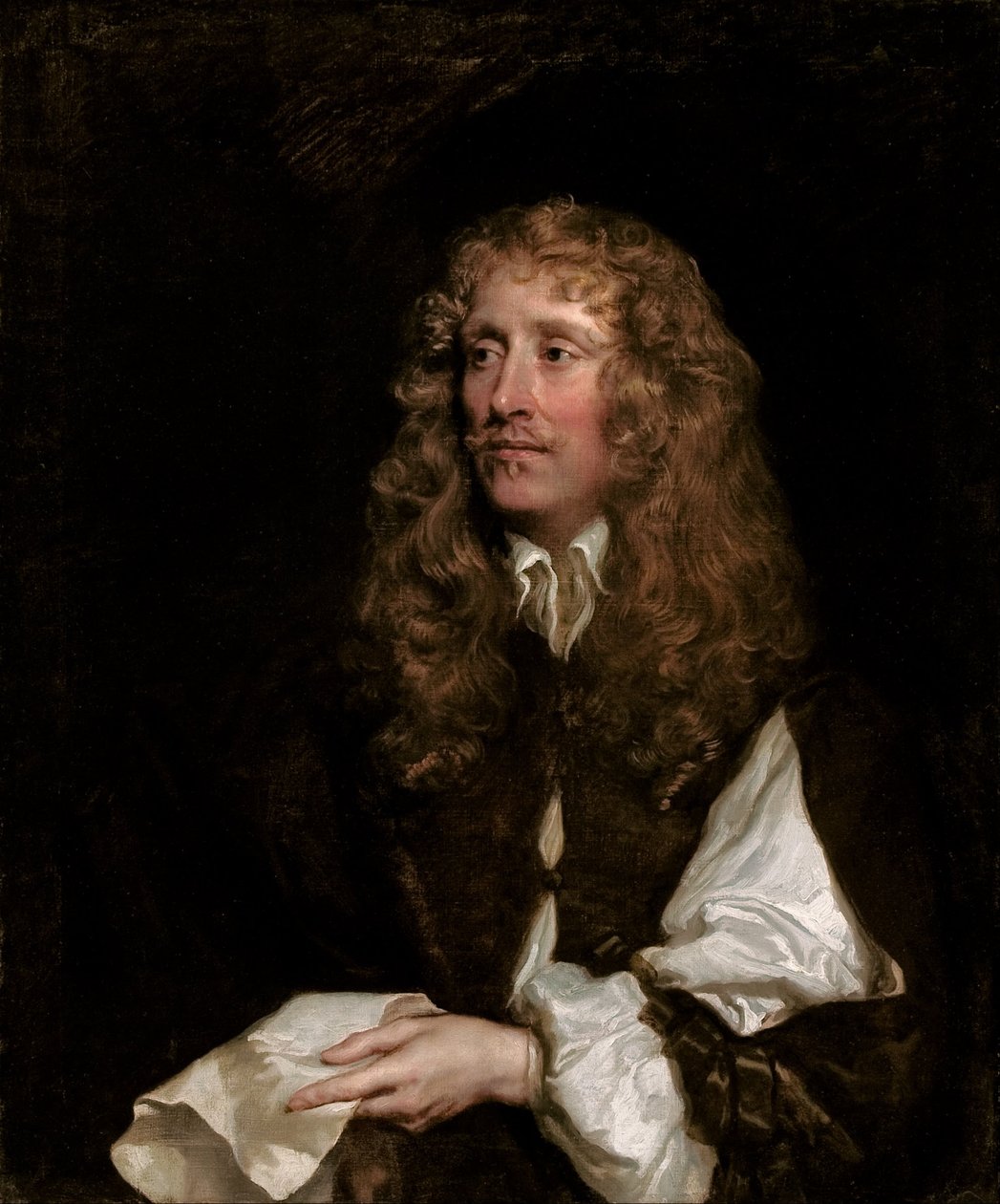 Portræt af en mand, der menes at være George Booth, Lord Delamere af Peter Lely
