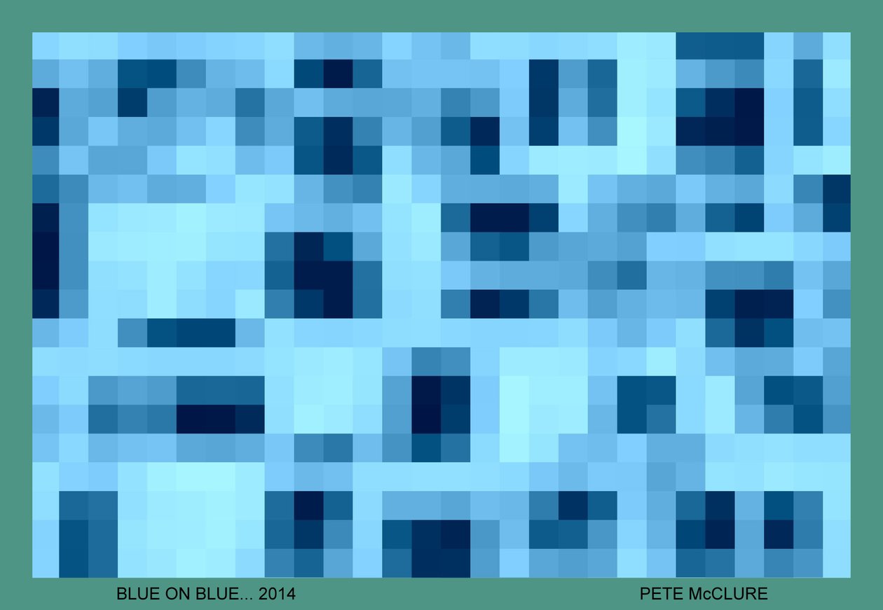BLUE ON BLUE, 2014, (digitalt billede) af Peter McClure