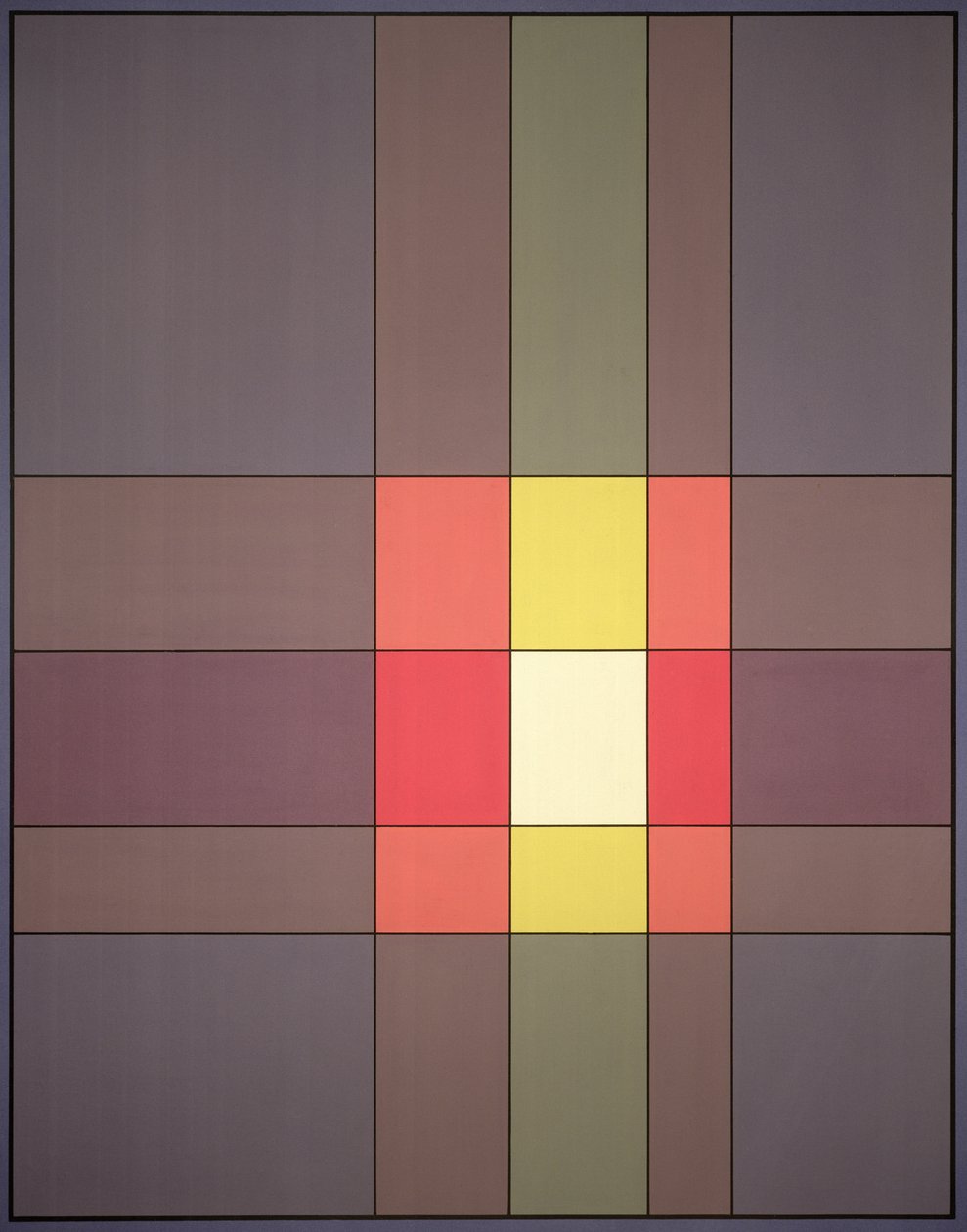 Overlay, 1982 (tempera på papir) af Peter McClure