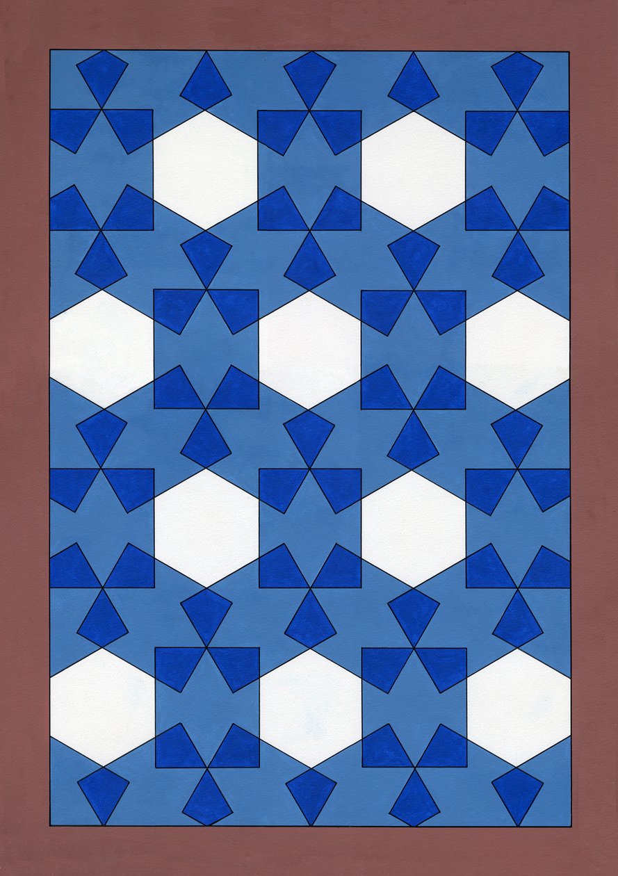 Overliggende rektangler, 2011 (akryl om bord) af Peter McClure