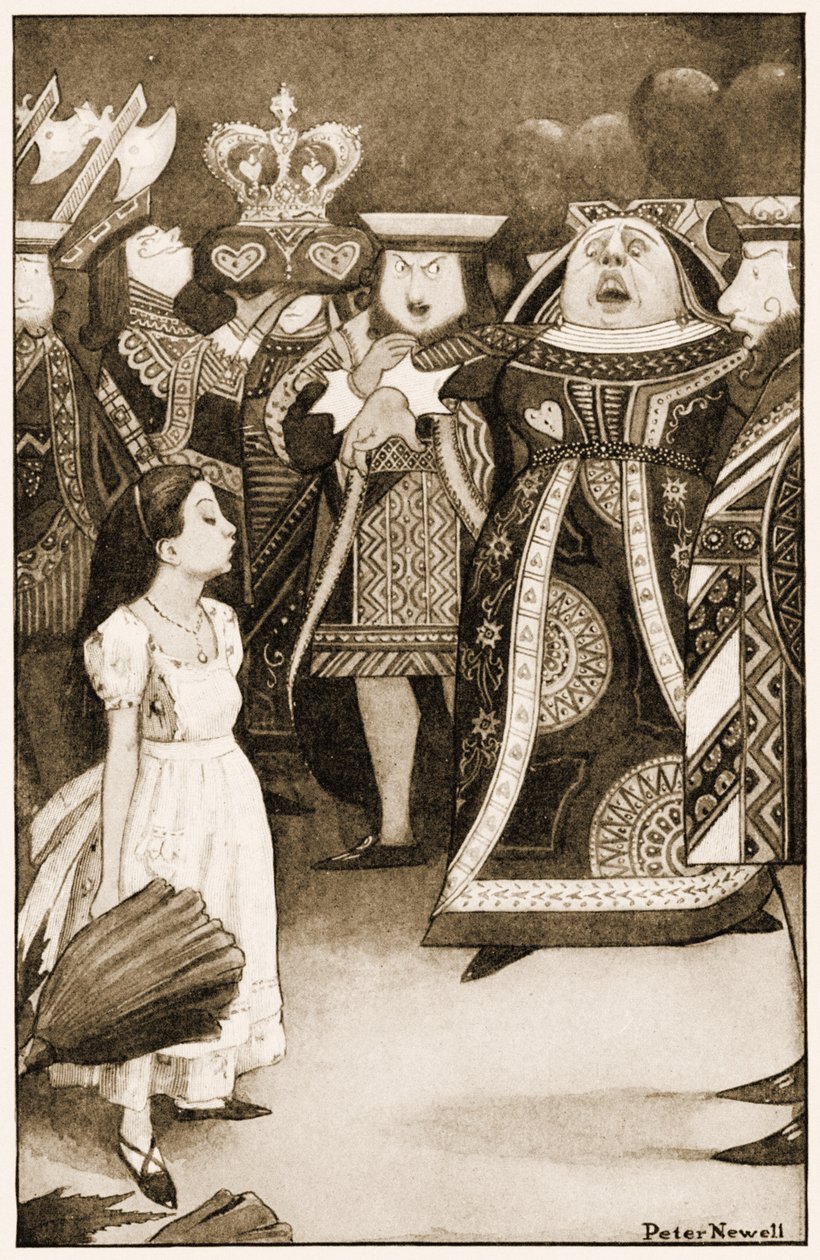 Af med hovedet, illustration til Lewis Carrolls Alices Adventures in Wonderland, 1901 af Peter Newell