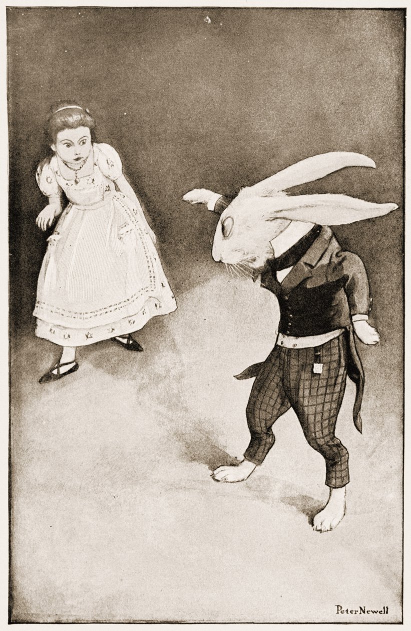 "Hvorfor, Mary Ann, hvad laver du her?", illustration til Lewis Carrolls Alice
