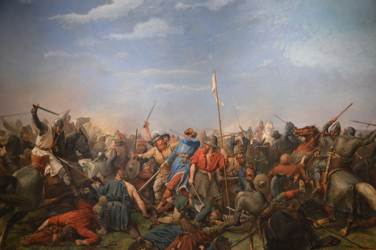 Slaget ved Stamford Bridge af Peter Nicolai Arbo