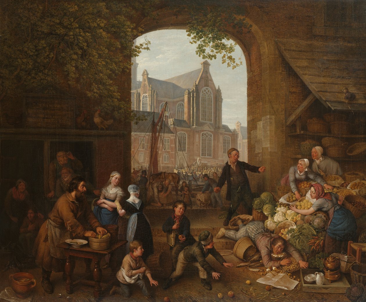 To fulde på markedet ved Westerkerk i Amsterdam af Peter Paul Joseph Noël