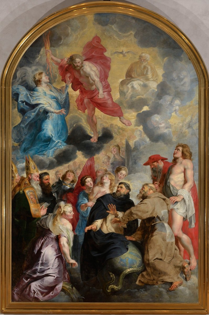 Hellige redder verden fra Kristi vrede af Peter Paul Rubens