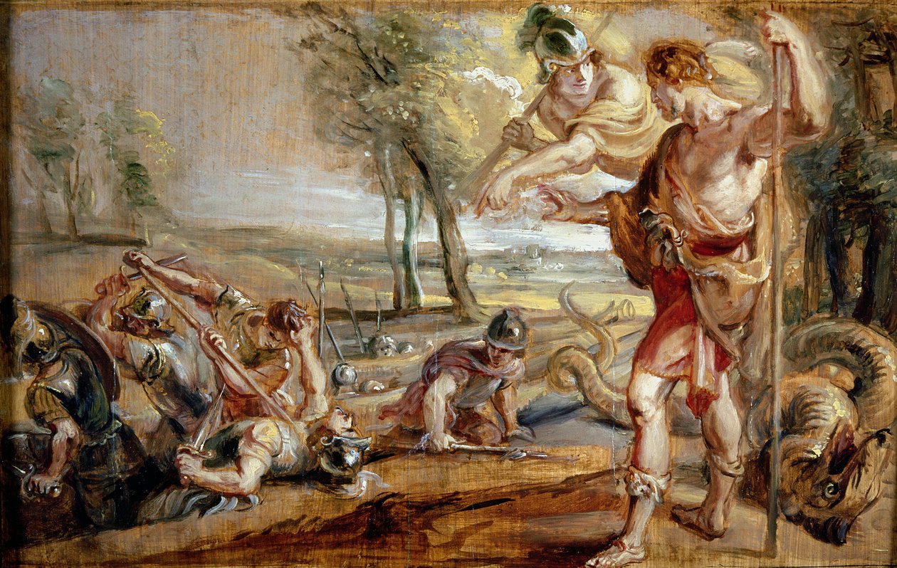 Cadmus sår dragens tænder af Peter Paul Rubens