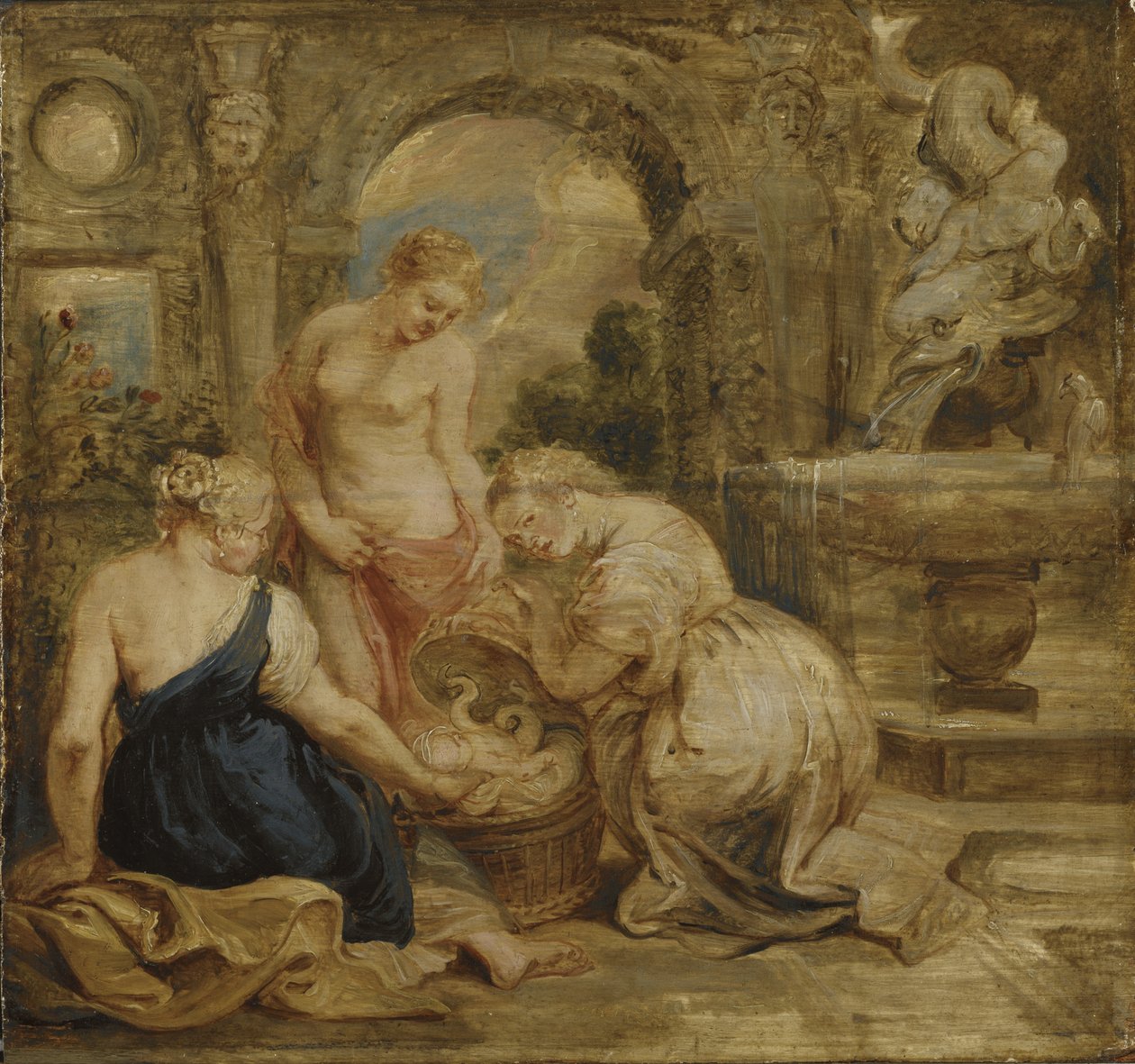 Cecrops" døtre finder Erichtonius, ca. 1632 af Peter Paul Rubens