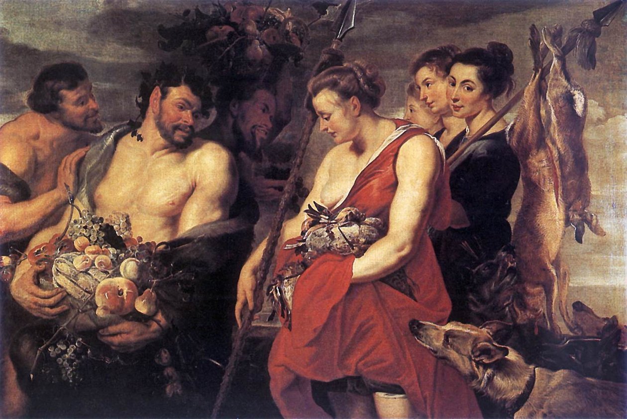 Diana præsenterer fangsten til pan af Peter Paul Rubens