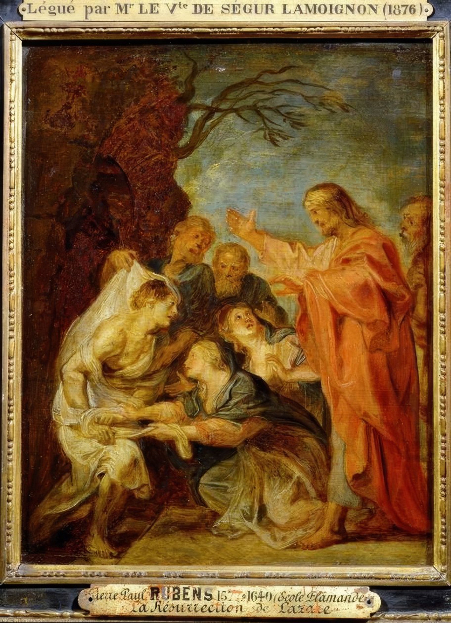 Opstandelsen af ​​Lazarus af Peter Paul Rubens
