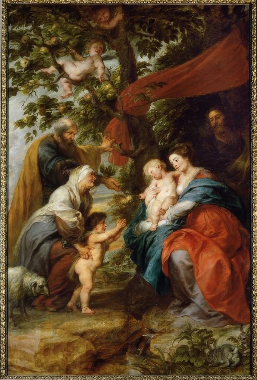 Den hellige familie under æbletræet af Peter Paul Rubens