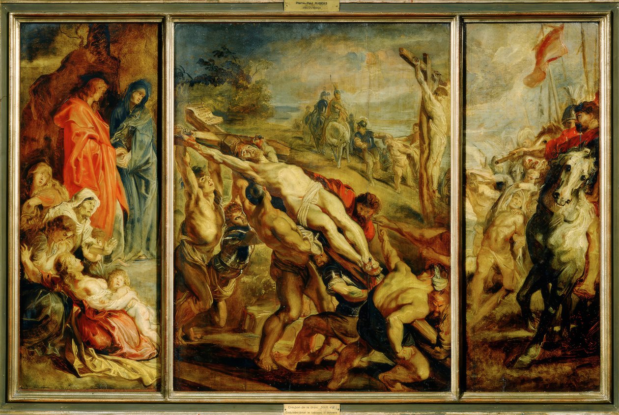 Opførelsen af ​​korset af Peter Paul Rubens
