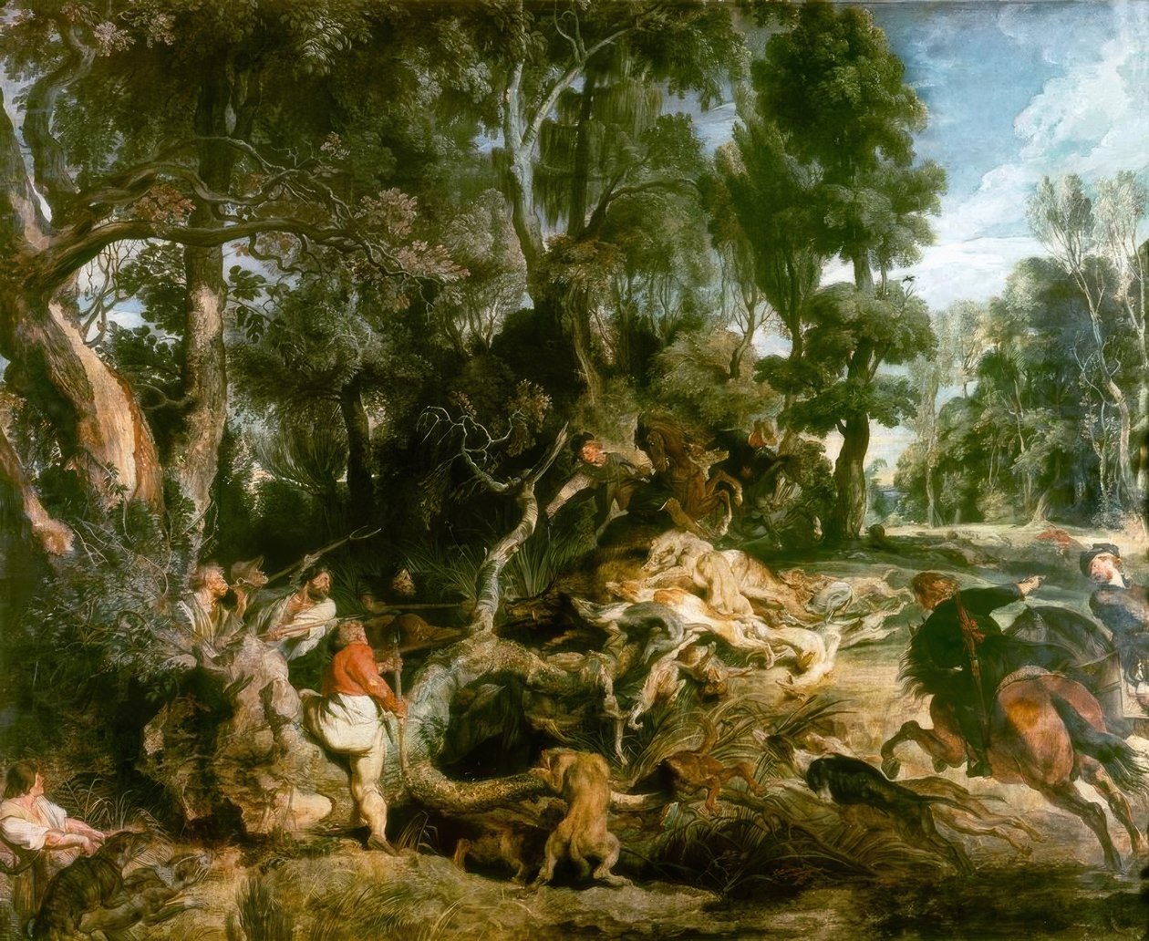 Vildsvinejagten af Peter Paul Rubens