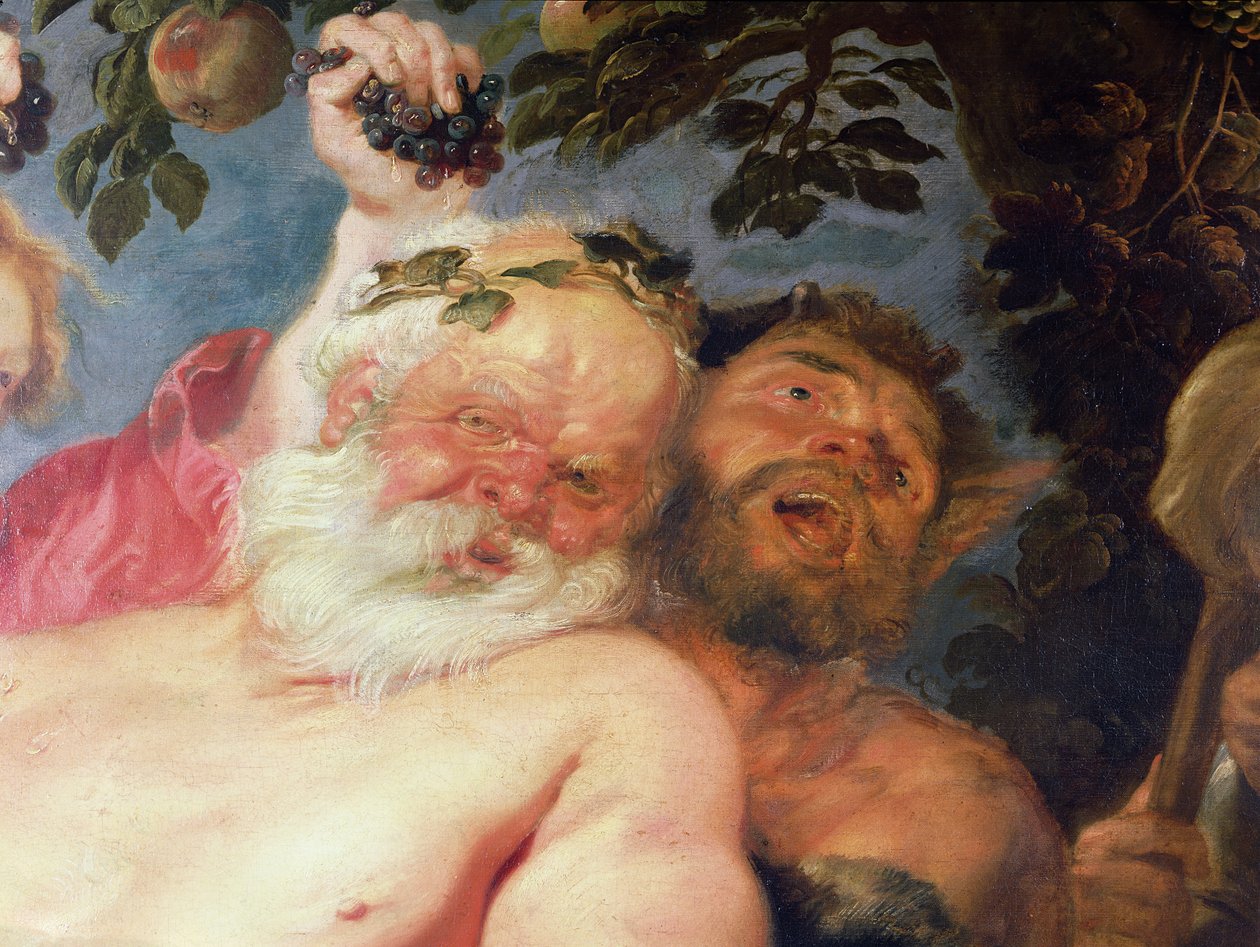 Drunken Silenus Supported by Satyrs, ca. 1620 (detaljer) af Peter Paul Rubens