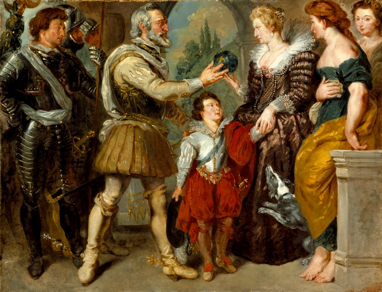 Henri IV, der overlader regenten til Marie de Medici af Peter Paul Rubens