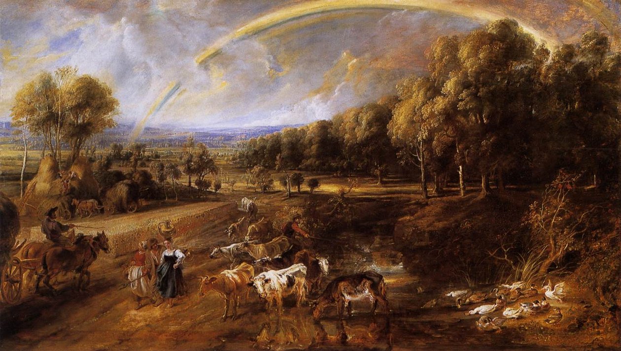 Landskab med en regnbue af Peter Paul Rubens