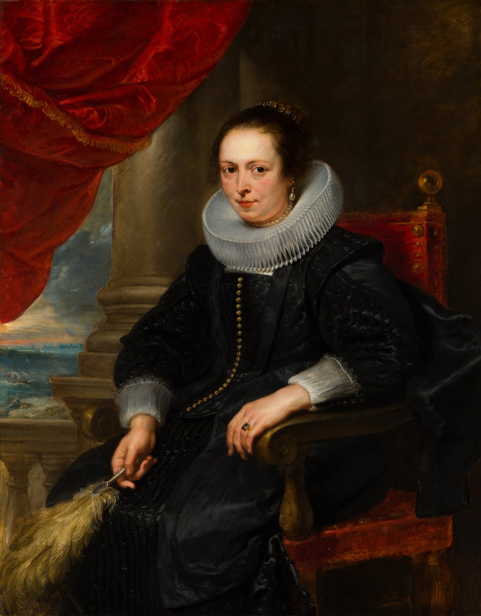 Portræt af en kvinde, muligvis Clara Fourment (1593-1643) af Peter Paul Rubens