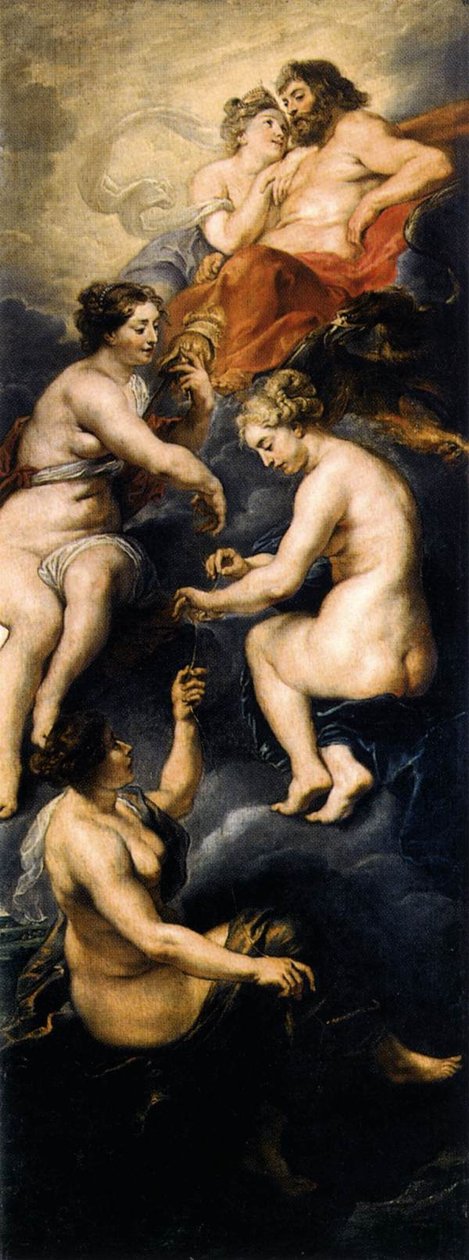 Skæbnen Spinning Maries Destiny af Peter Paul Rubens