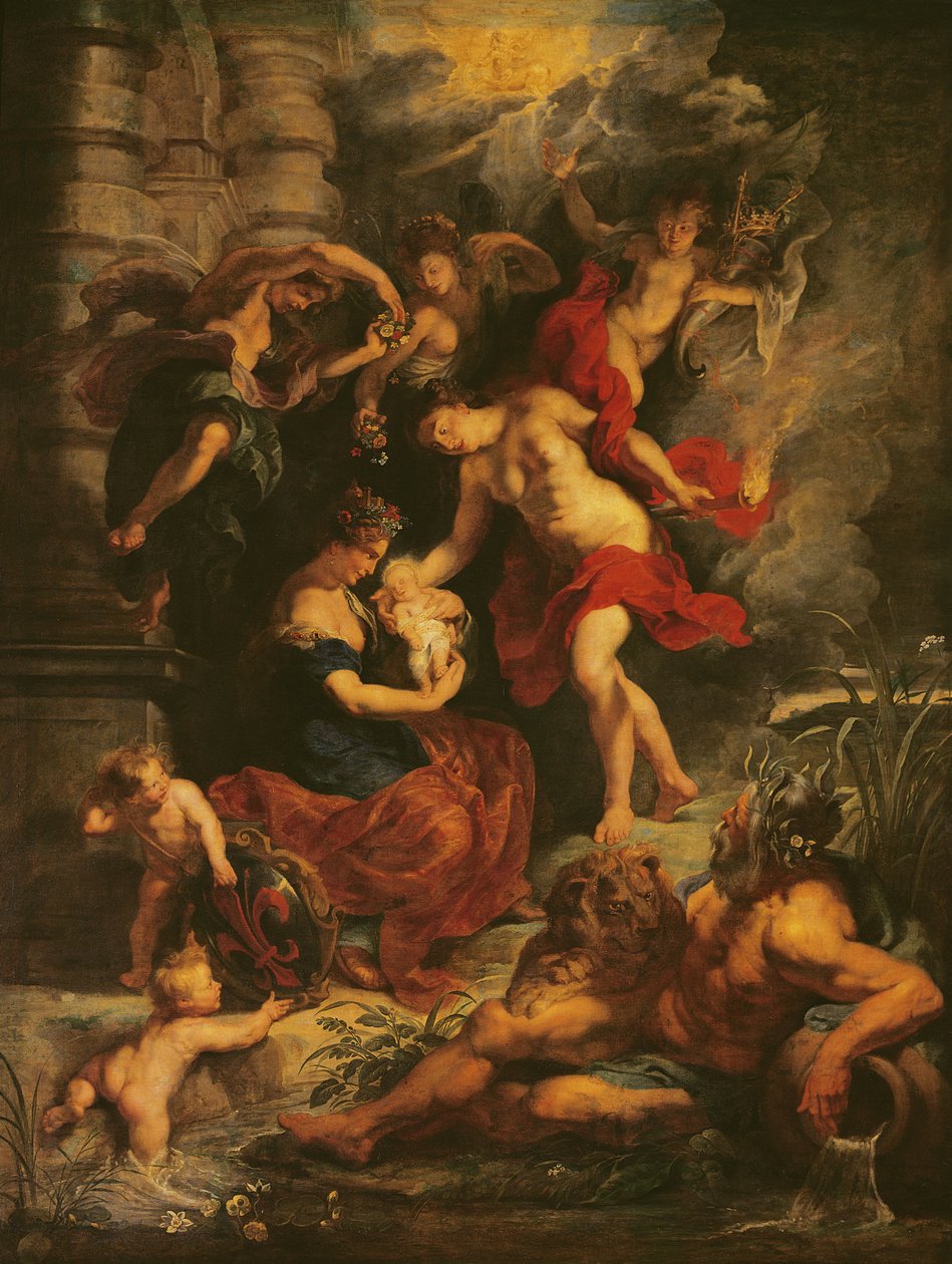 Medici-cyklussen: Marie de Medicis fødsel (1573-1647) 26. april 1573, 1621-25 af Peter Paul Rubens