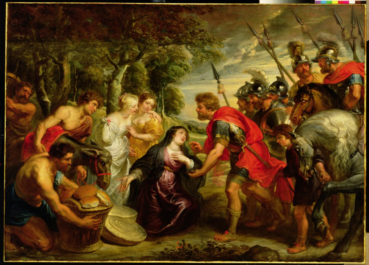 Mødet mellem David og Abigail, 1625-28 af Peter Paul Rubens