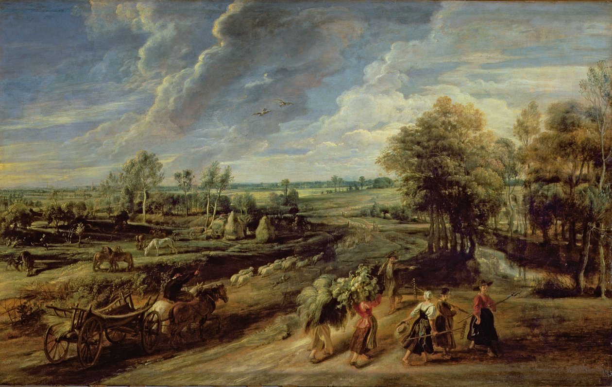 Gårdarbejdernes tilbagevenden fra markerne af Peter Paul Rubens