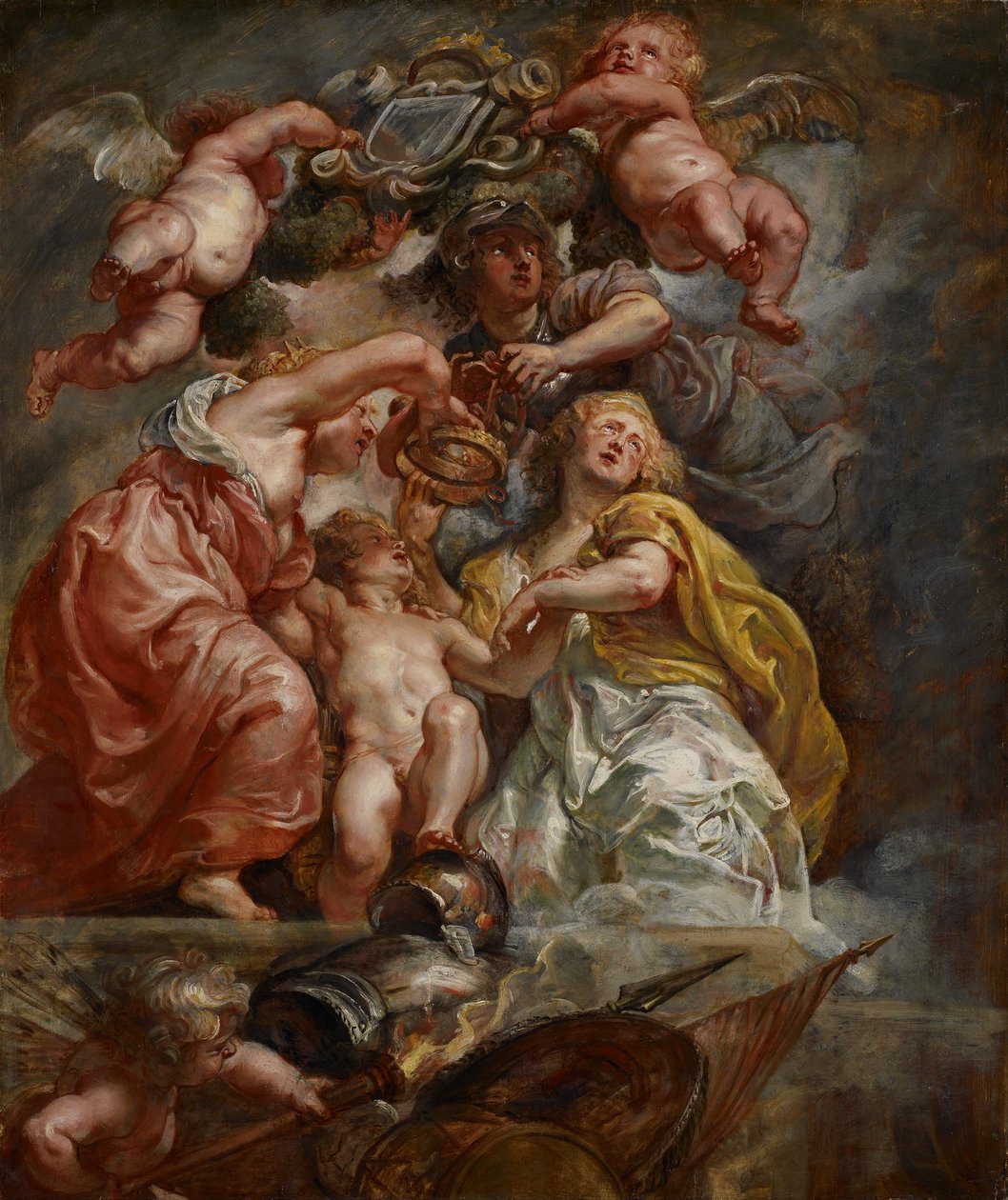 Unionen af England og Skotland (Charles I som prinsen af Wales) af Peter Paul Rubens