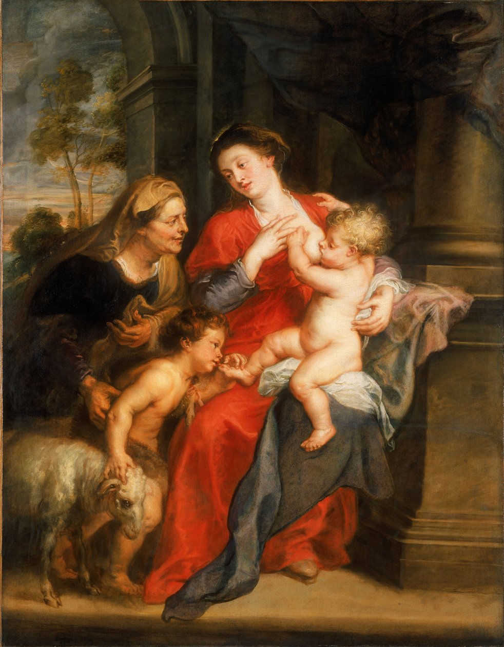 Jomfruen og barnet med St. Elizabeth og Johannes Døberen af Peter Paul Rubens