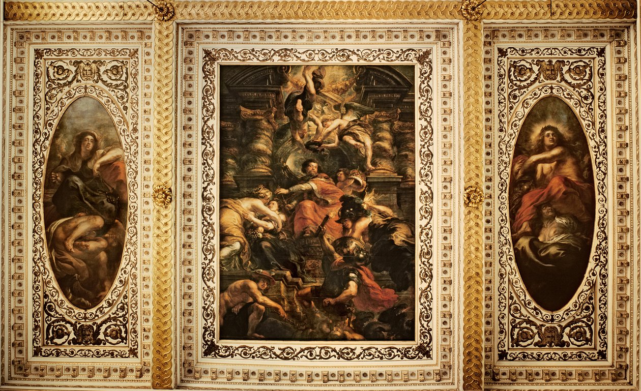 The Whitehall Ceiling: The Peaceful Reign of King James I (1566-1625) 1632-34 af Peter Paul Rubens
