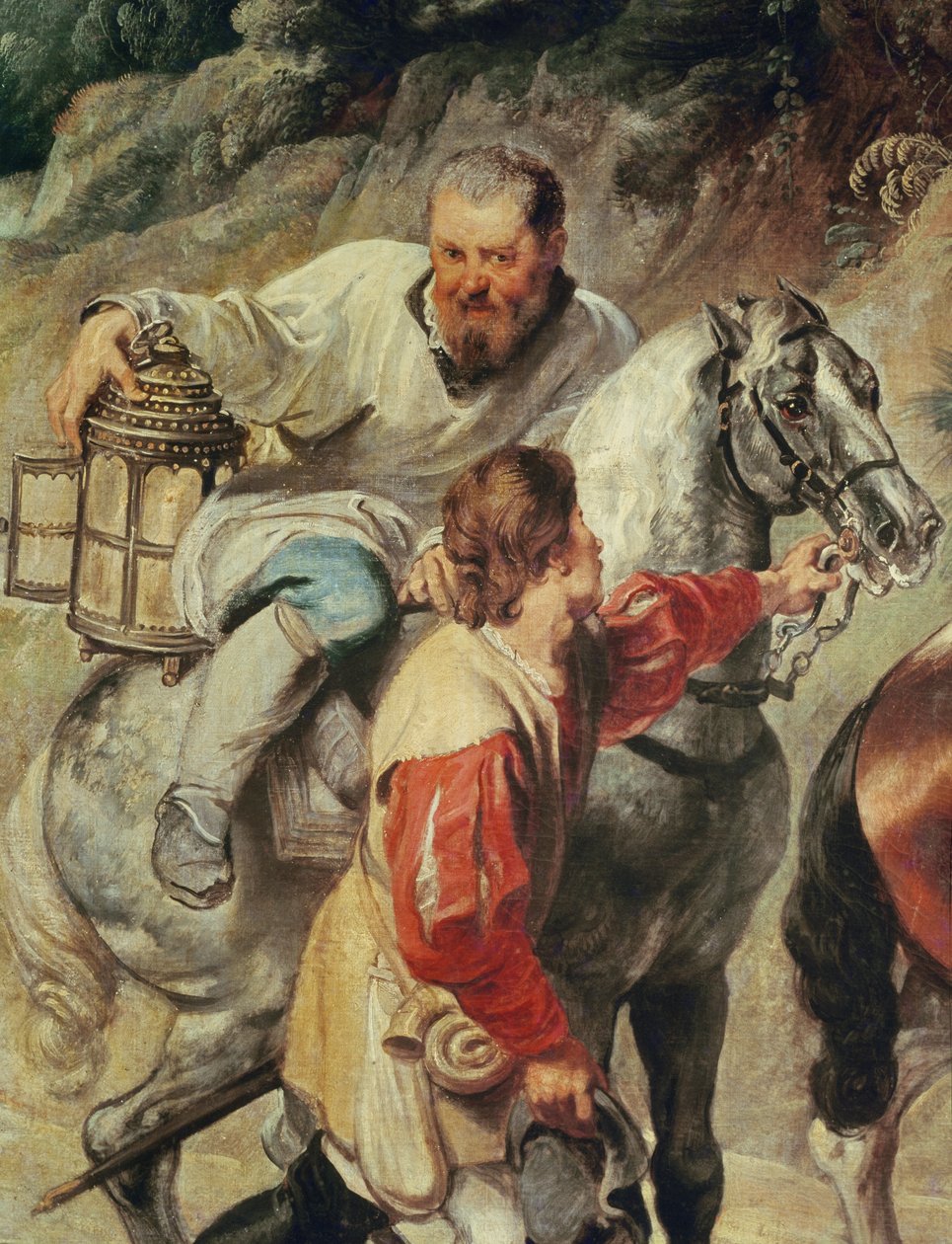 Sakristanen, der ledsager præsten og tager eukaristien til en døende mand før 1630 af Peter Paul Rubens