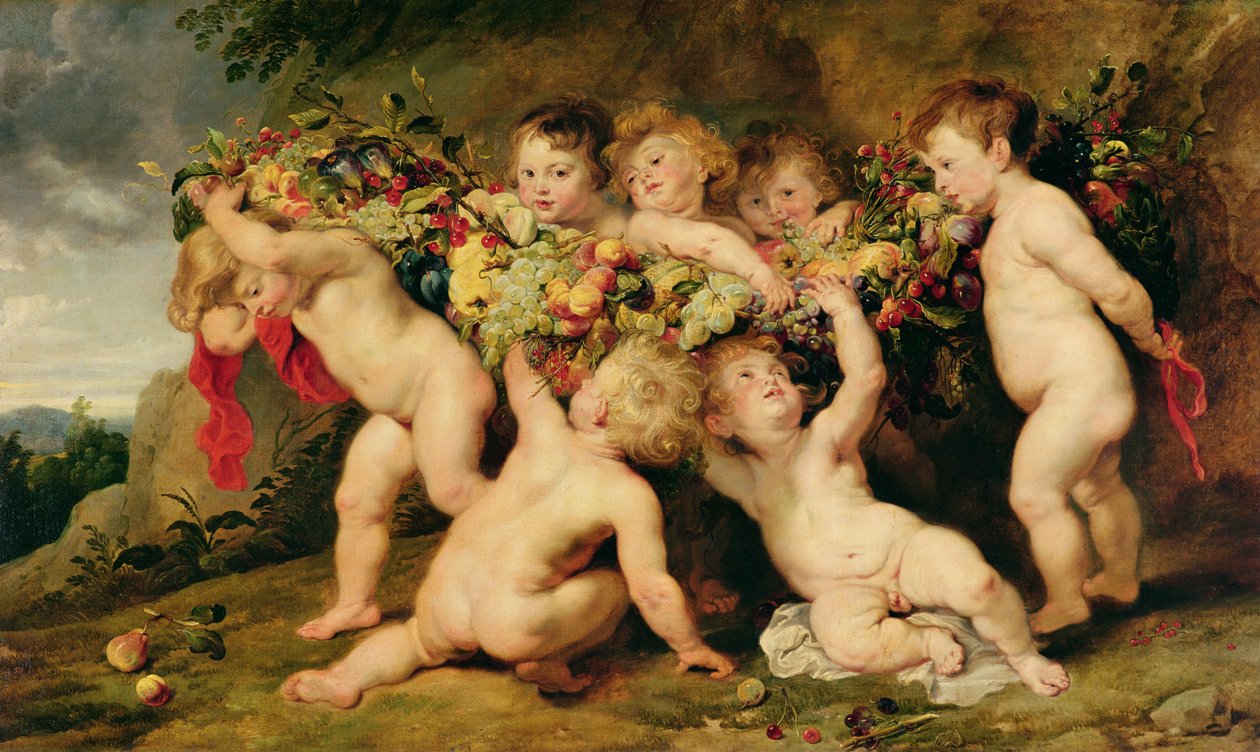 Frugtkrans, c.1615-17 af Peter Paul Rubens