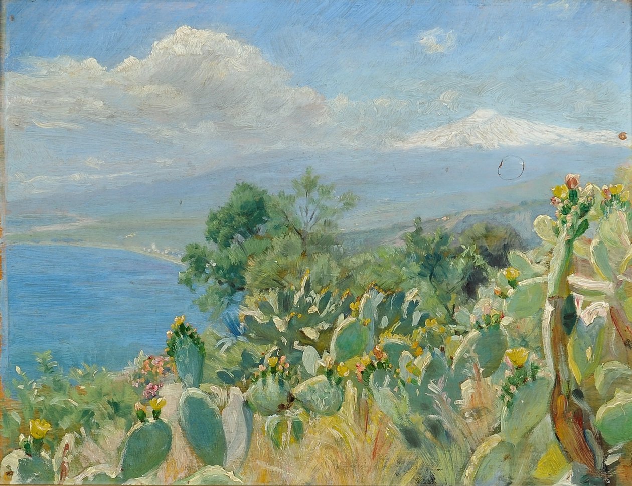 Blomstrende kaktusser nær Toarmina af Peder Severin Krøyer
