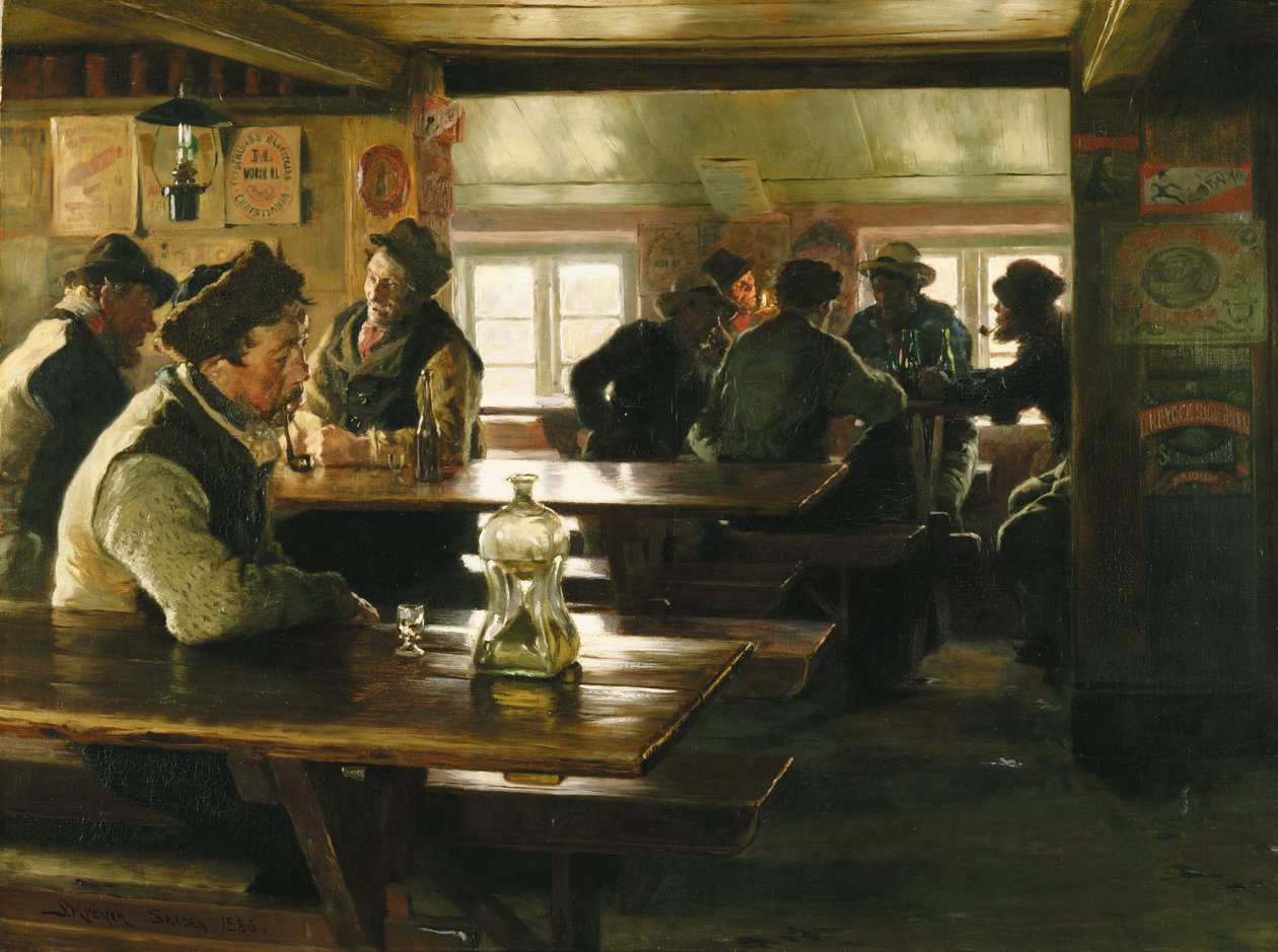 I Merchant Winthers Tavern i Skagen af Peder Severin Krøyer