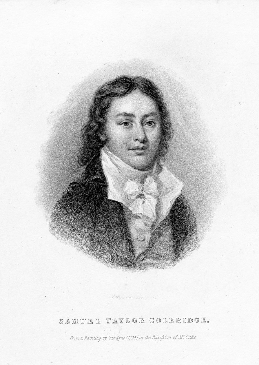 Samuel Taylor Coleridge, graveret af Richard Woodman af Peter van Dyke