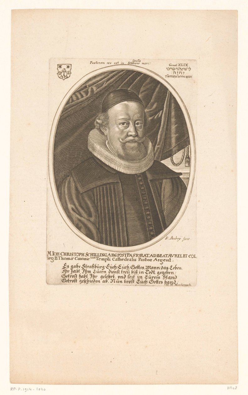 Portræt af Johann Christoph Schilling af Peter Aubry (II)